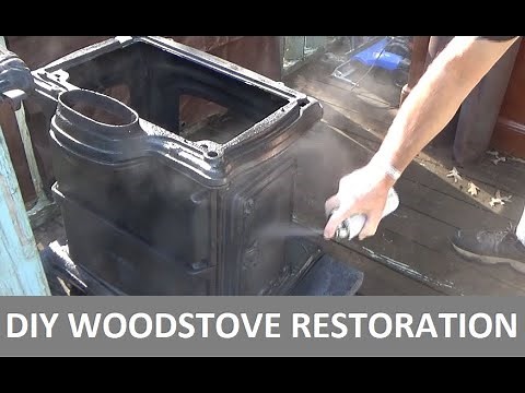 OLD RUSTY Cast Iron PARLOR STOVE - Simple Restoration