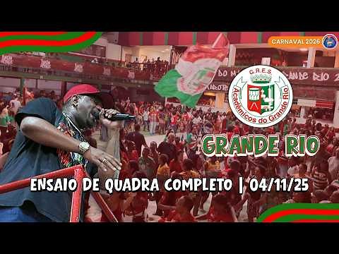 GRANDE RIO 2026 | ENSAIO DE QUADRA COMPLETO COM EVANDRO MALANDRO