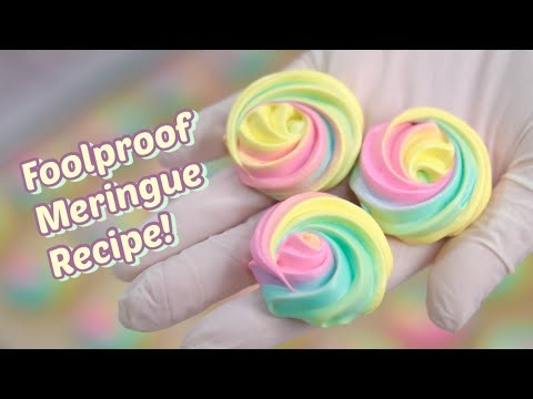 How to Make Pastel Rainbow Swirl Meringues🍭 | No Fail Recipe!