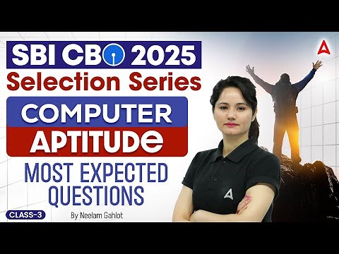 SBI CBO Classes 2025 | SBI CBO Computer Aptitude Most Expected Questions Class-3 | By Neelam Mam