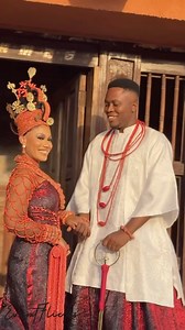 9.4K views · 1.6K reactions | Edo bridal outfits and the iconic Okuku crown each have their own unique story and history. The bride and groom looked absolutely stunning, with a touch of royal vibes to complete the look! ❤️ Shoutout to whoever designed the bride’s attire! #EdoTradition #BridalElegance  @eventflicks.ng | Edo Pride | Facebook