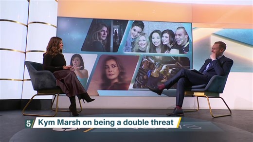 Former pop star turned Coronation Street actress, Kym Marsh, chats to 5 News' Dan Walker about feeling "very lucky" to do what she's always dreamed of since a little girl. She has big stilettos to fill, as she's about to step into the role of Hedra in the new stage show of Single White Female. | Channel 5 News