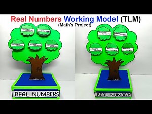 real numbers working model - maths tlm project - diy - craftpiller