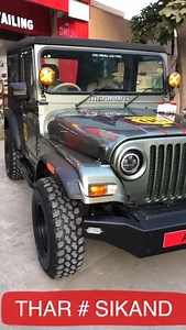 THAR SEMI HARDTOP # BEIGE INTERIOR # LED LIGHTS # OFF ROADS BUMPERS # TAIL AND HEADLIGHTS # X TYPE LIGHTS #FLUX AUDIO #SONY | Sikand Car ModelTown Ludhiana