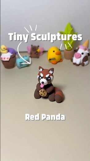 This mini Red Panda will totally steal your heart | Clay Mini Sculpture