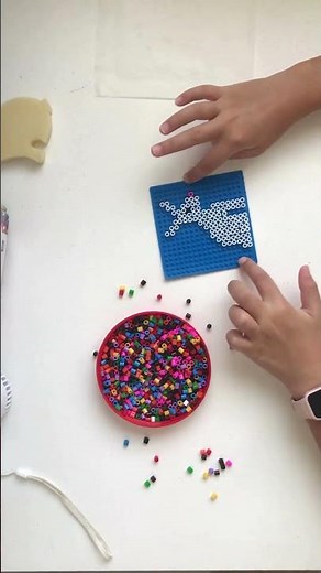 DIY Rabbit with IKEA PYSSLA Beads! 🐇✨ #shorts #ikea #pyssla #educationaltoys