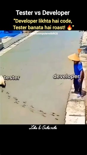 "Developer vs Tester 😡 | The Real Fight in IT World" #developerlife @LearnComputerWithRCS