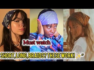 3 Easy Bandana Hairstyles | Cute Bandana Styles for Short, Long, & Natural Hair #forehead