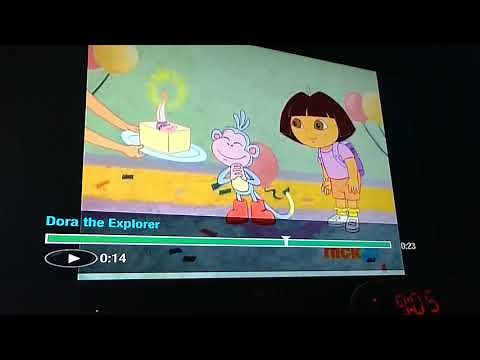 Dora The Explorer Boots Blowing Out His Birthday Candle