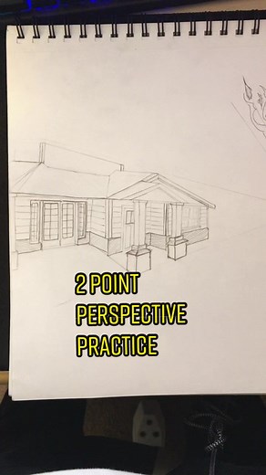 How to Draw a 2 Point Perspective House