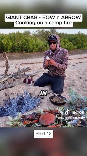 Catch and Cook Giant Crab Using a Bow and Arrow