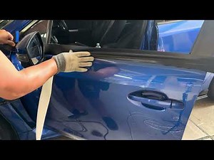 Chrome Delete, Dechrome or Blackout The Windows Trim On WRX STI Subaru In Matte Black Car Vinyl Wrap