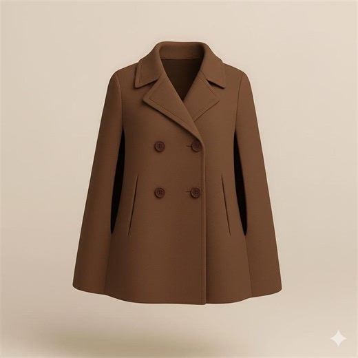 The Yvette Cape Sewing Pattern | Classic Wool Cape With Lining & Collar | Buttoned Winter Coat PDF Pattern | Intermediate Sewing Project - Etsy