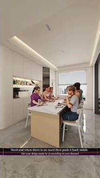 Hidden Dining Table | Smart Storage Hack for Small Homes #interiordesign #homedecor #diningarea