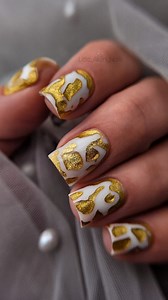 40 reactions | Dripping in GOLD ✨ These luxe swirl nails are...
