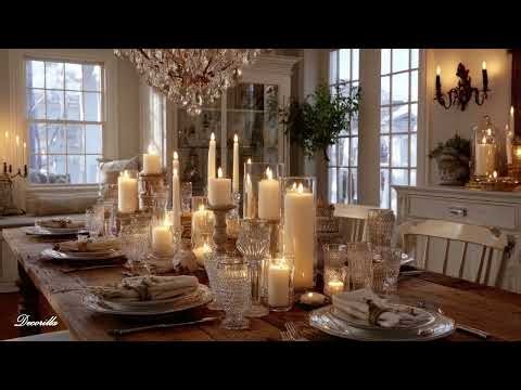 Romantic European Dining Room ✨ Soft Candle Glow