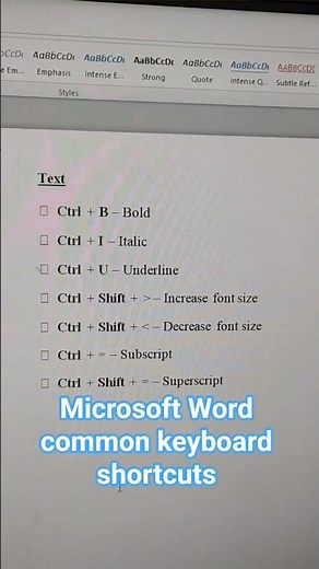 # Microsoft Word basic ways# keyboard shortcuts # keys #