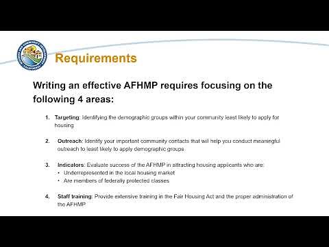 HUD’s Affirmative Fair Housing Marketing Plan