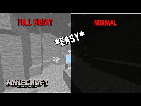 How To Get FULL BRIGHT For Minecraft Bedrock Edition! (Night Vision)
