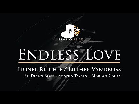 Endless Love - Lionel Ritchie, Diana Ross - Piano Karaoke Instrumental Cover with Lyrics