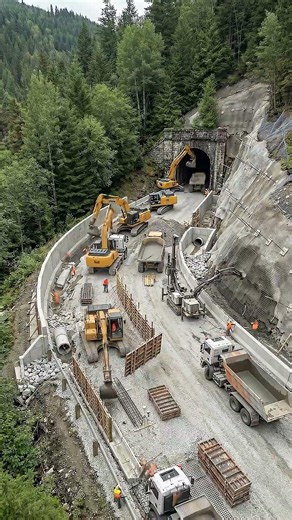 Muddy Tunnel Road Turned Into a Modern Highway