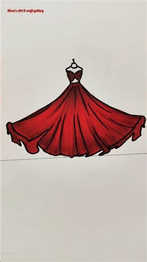 Beautiful Girl Dress design | Girl Drawing Easy...#shortsfeed #girldrawing #shorts #drawing