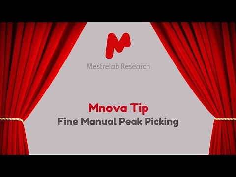 Mnova Tip 19 - Fine Manual Peak Picking