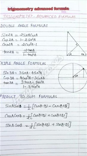 Trigonometry formulas || trigonometry standard formulas