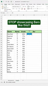 9.3K views · 81 reactions | How to showcase bars in Excel Formulas Help page(MIS) #exceltipsandtricks #exceltraining #GoogleSheets #exceltutorial | LEARN MORE | Facebook