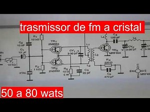 TRASMISSOR DE FM A CRISTAL DE 50 A 80 WATIS