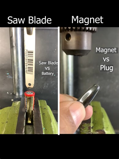 I do friction test with saw blade and Magnet. #experiments
