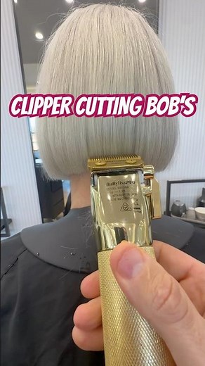 Clipper cut your bobs to make them super sharp! #hair