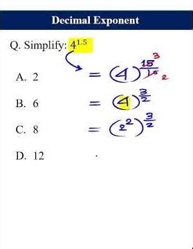 Decimal Exponent - Simplification #mathpractice #shorts #maths #decimals #exponents
