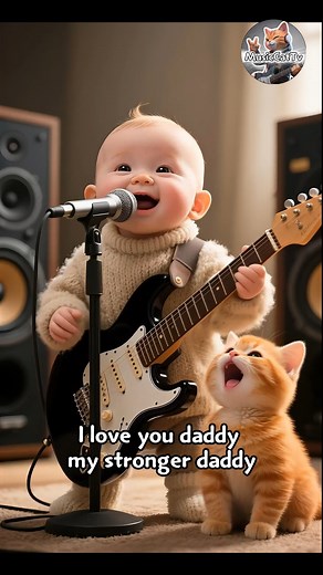 MusicCatTv on Instagram: "' I love you Daddy ' with Guitar (Lyrics)🎸🐱👶 | Share to Stronger Daddy #musiccattv 🎸 "I Love You Daddy" – The Ultimate Daddy Anthem! ❤️ Adorable Alert! Tiny voice + mini guitar = instant heart-melting 💘 Perfect for Super Dads – Because you fix toys, tell bad jokes & give the BEST hugs 🤗 Share the Feels! Tag a dad who deserves this 🏷️ 💬 Dads, React! 👇 Drop a 🎸 if your kid’s ever serenaded you 👇 Comment your funniest dad moment ********************** 'HAPPY BIR