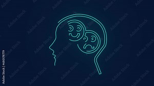 Bipolar disorder mental illness in human behavior mood swings health animation