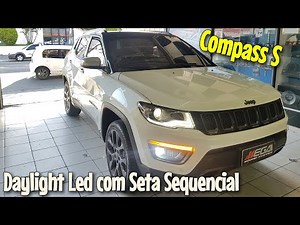 2021 Jeep Compass S Daylight Drl Led+Seta Sequencial+Lâmpadas Ultra Led