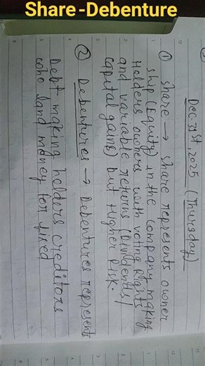 sharing debenture difference