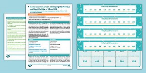 Year 3 Maths Same-Day Intervention Plan: Identifying the Previous and Next Multiple of 10 and 100