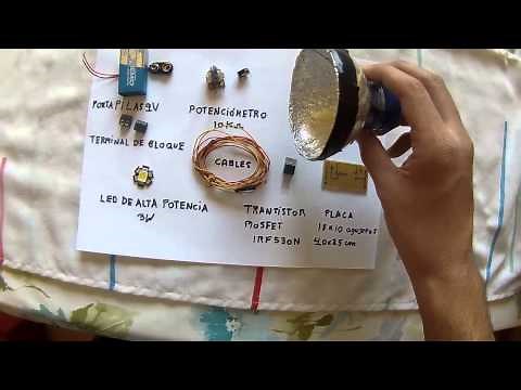 Faro con led de alta potencia para bicicleta