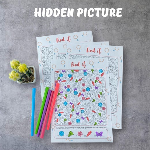 Hidden Picture Activity, Visual Perception Worksheet (instant Download) - Etsy
