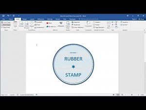 How to create rubber stamp in Word
