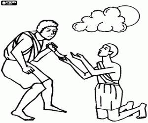 Cain killed his brother Abel coloring page printable game