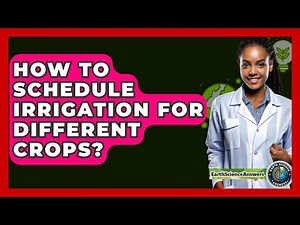 How To Schedule Irrigation For Different Crops? - Earth Science Answers