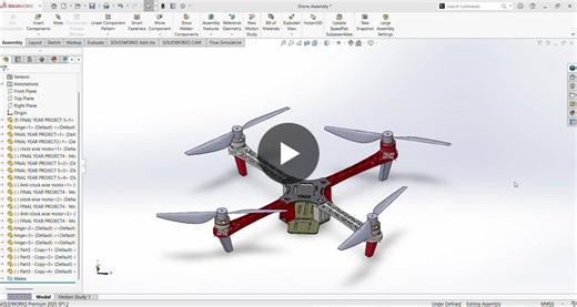 #solidworks #dronedesign #uav #learningbydoing #aeronauticalengineering | CHENDUR M