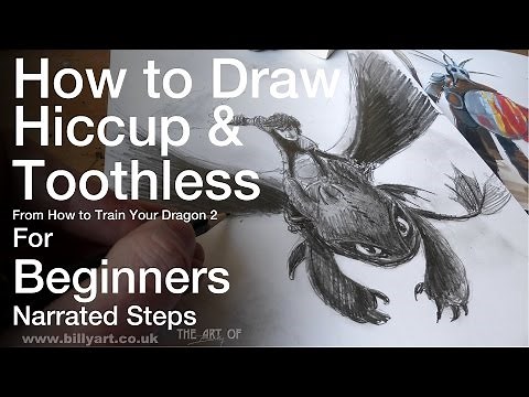 How To Draw Hiccup and Toothless for Beginners from How to Train Your Dragon 2