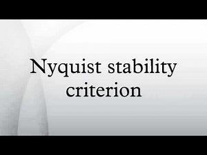 Nyquist stability criterion