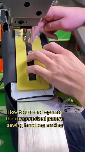 How to use and operate the computerized pattern sewing handbag making #handbagmaking #patternsewing #sewing #leathersewing #sewingleather