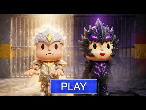 Pocoyo Divine Knight vs Infernal Knight Prison Escape: Epic Parkour Obby! ✨🖤