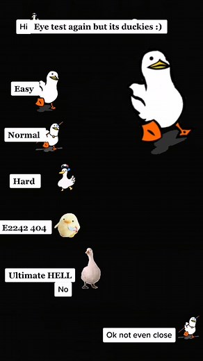 ‏Eye test but its duckies #duckies #eyetest