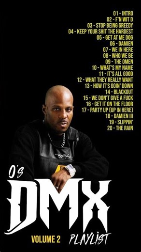 TOP 20 DMX songs (playlist by O) VOL 2 #raplegends #rapmix #ruffryders #hiphopplaylist #dmx